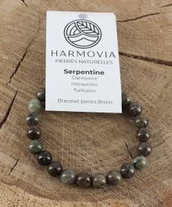 Bracelet Serpentine Chine - Perles 8mm, 1 pièce
